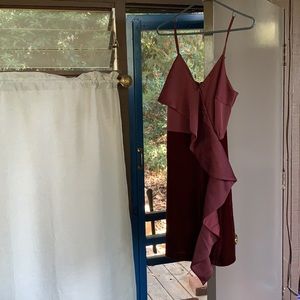 Velvet and silk cocktail part dress